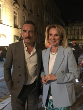 Avec Jean Dujardin – tournage Alphonse